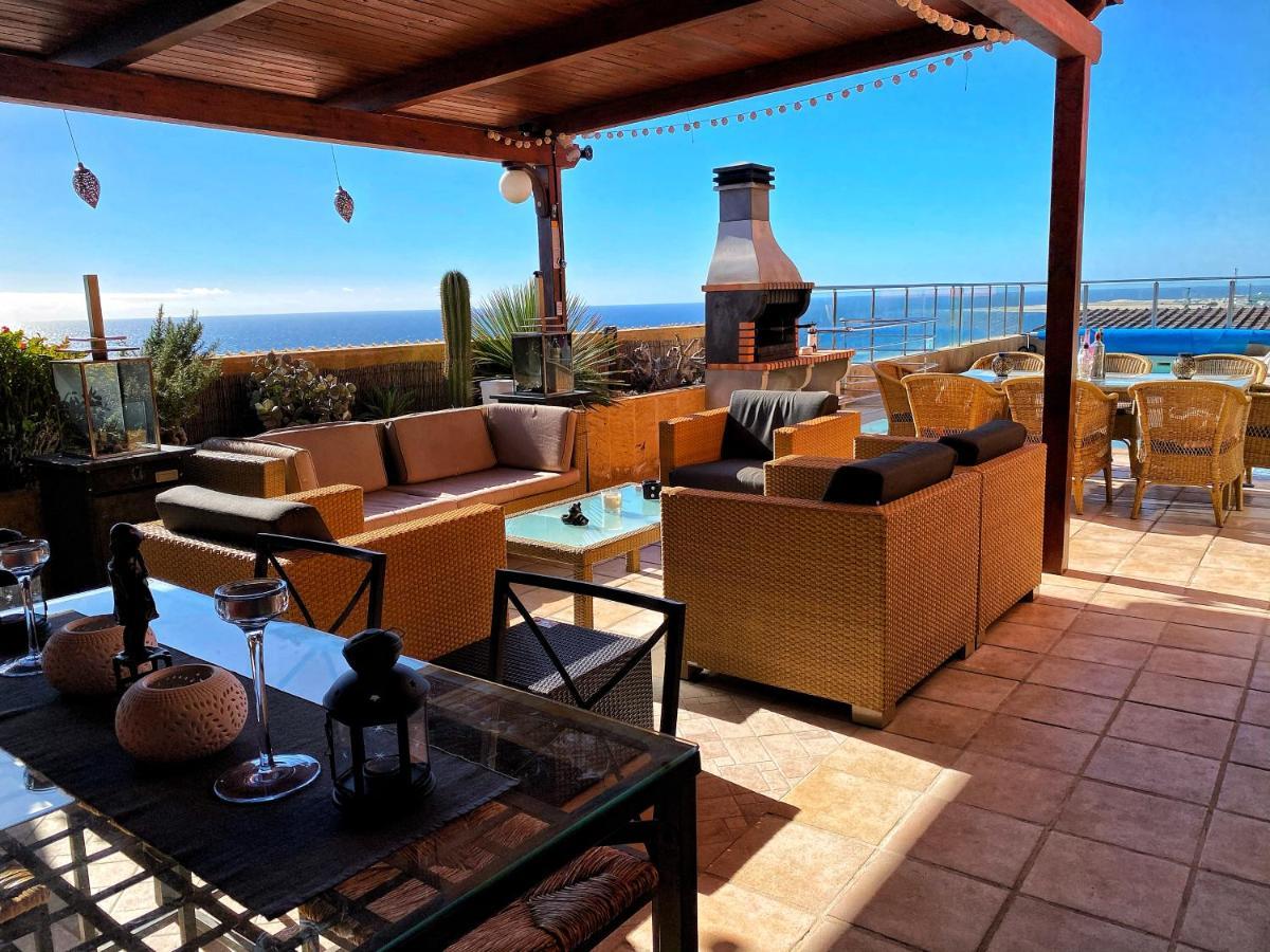 Luxury 5 Star Villa Violetta With Amazing Sea View, Jacuzzi And Heated Pool San Agustín Extérieur photo