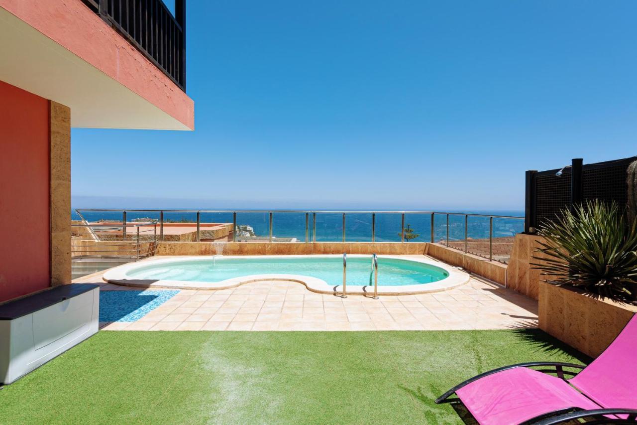 Luxury 5 Star Villa Violetta With Amazing Sea View, Jacuzzi And Heated Pool San Agustín Extérieur photo