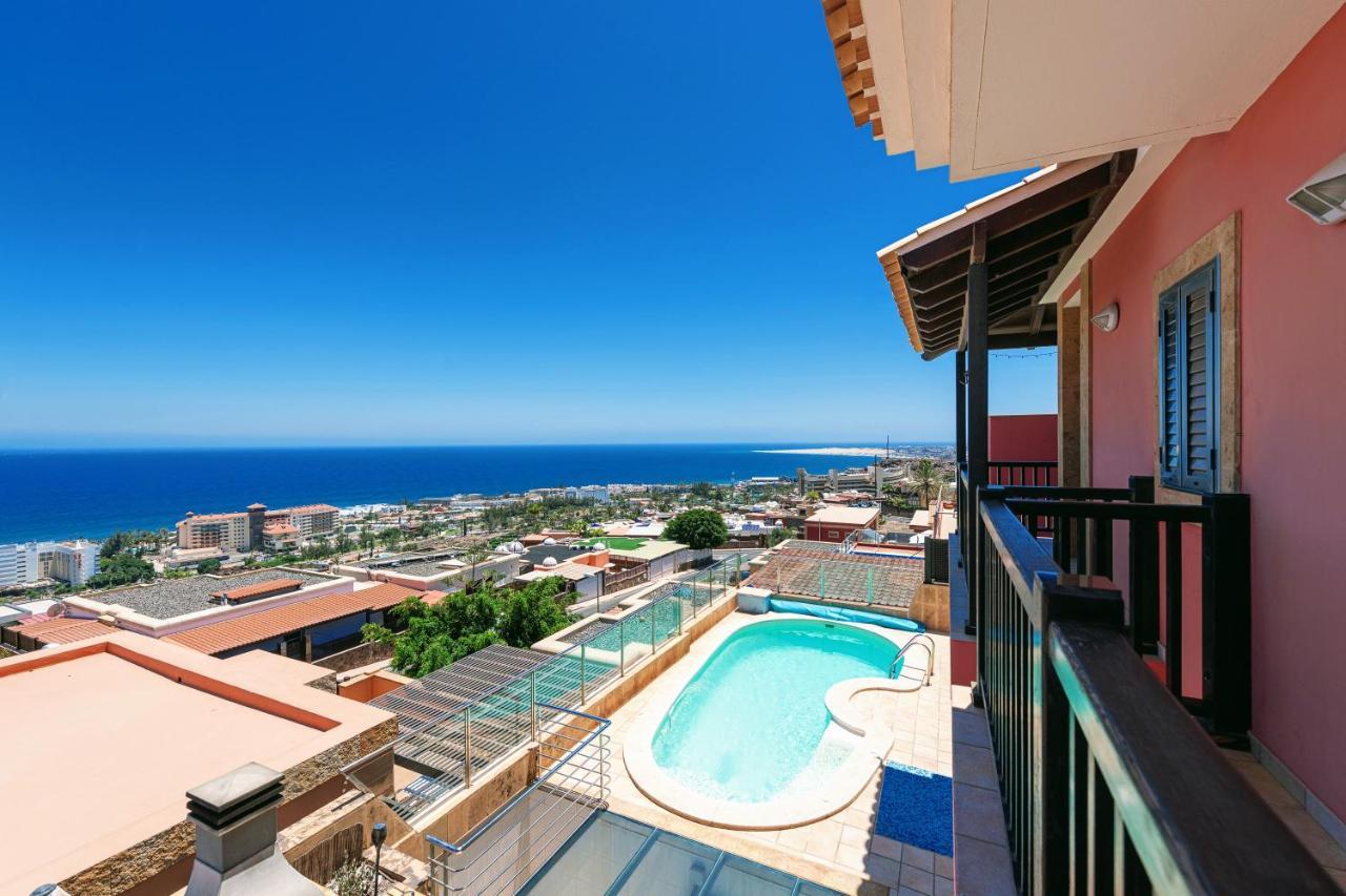 Luxury 5 Star Villa Violetta With Amazing Sea View, Jacuzzi And Heated Pool San Agustín Extérieur photo