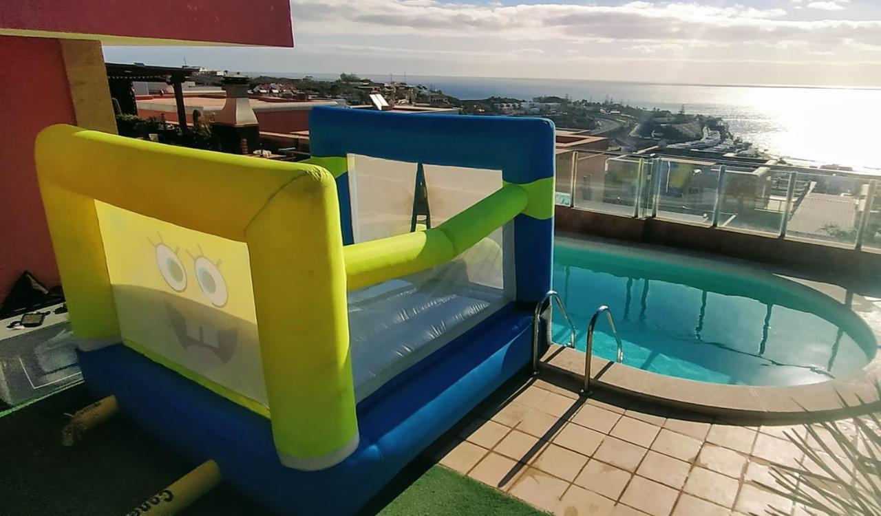 Luxury 5 Star Villa Violetta With Amazing Sea View, Jacuzzi And Heated Pool San Agustín Extérieur photo