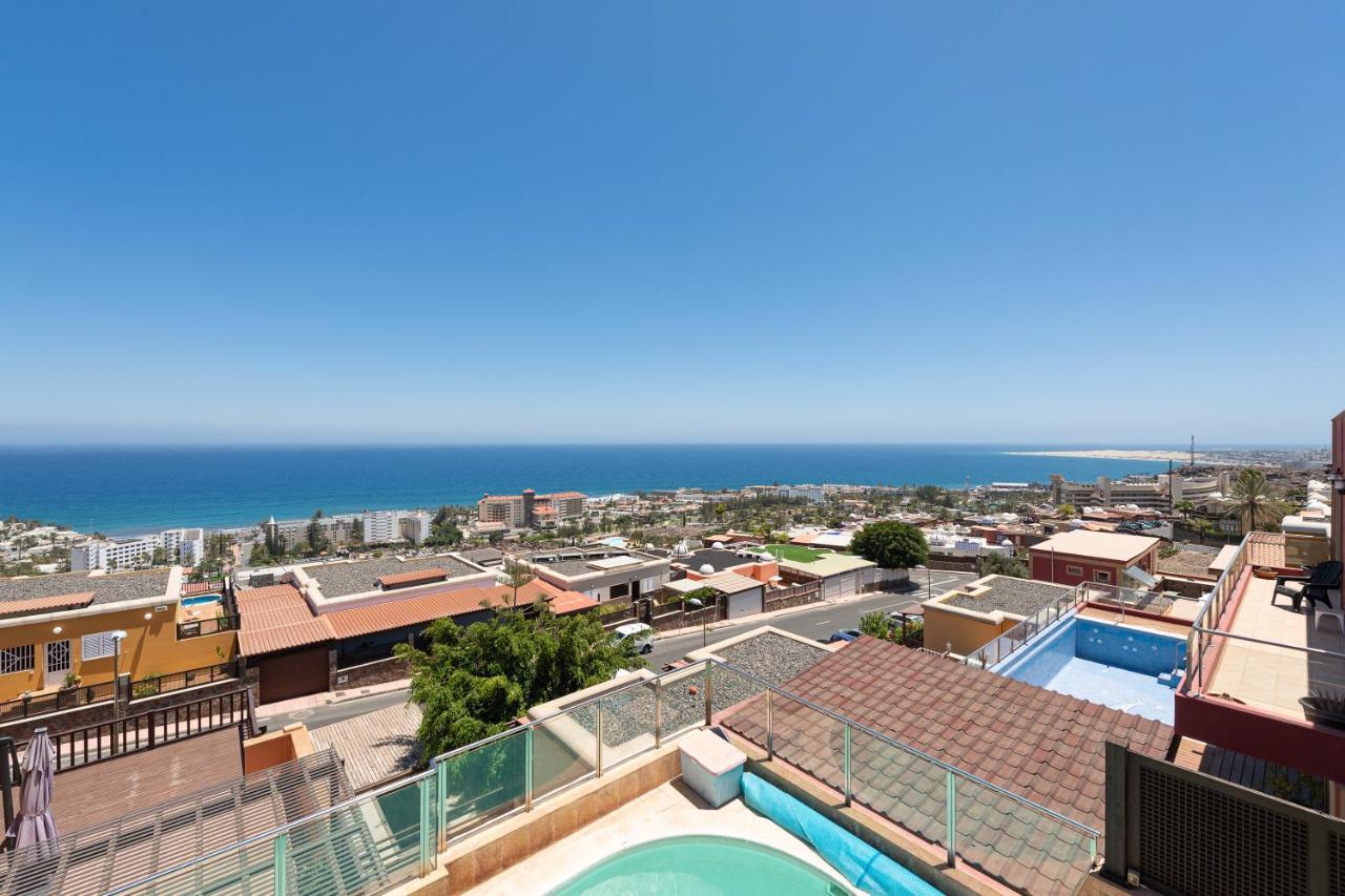 Luxury 5 Star Villa Violetta With Amazing Sea View, Jacuzzi And Heated Pool San Agustín Extérieur photo