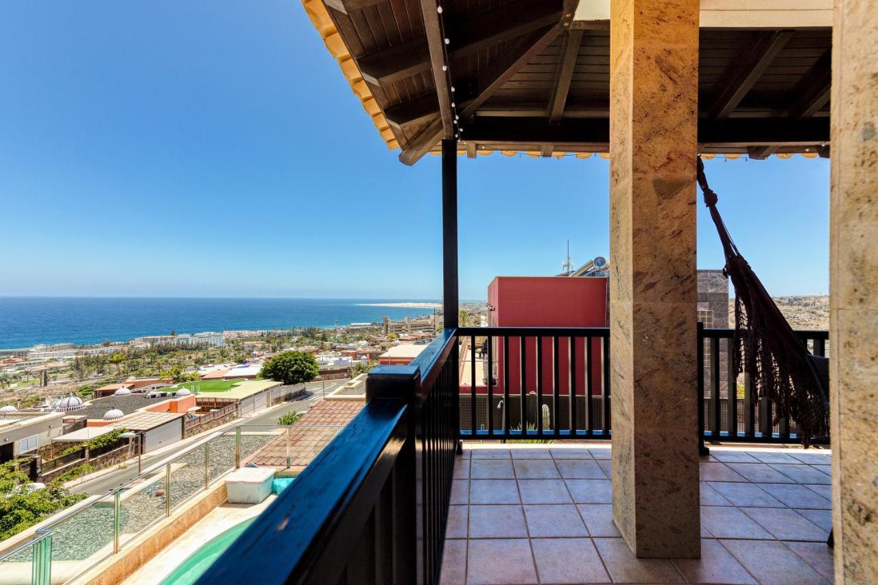 Luxury 5 Star Villa Violetta With Amazing Sea View, Jacuzzi And Heated Pool San Agustín Extérieur photo