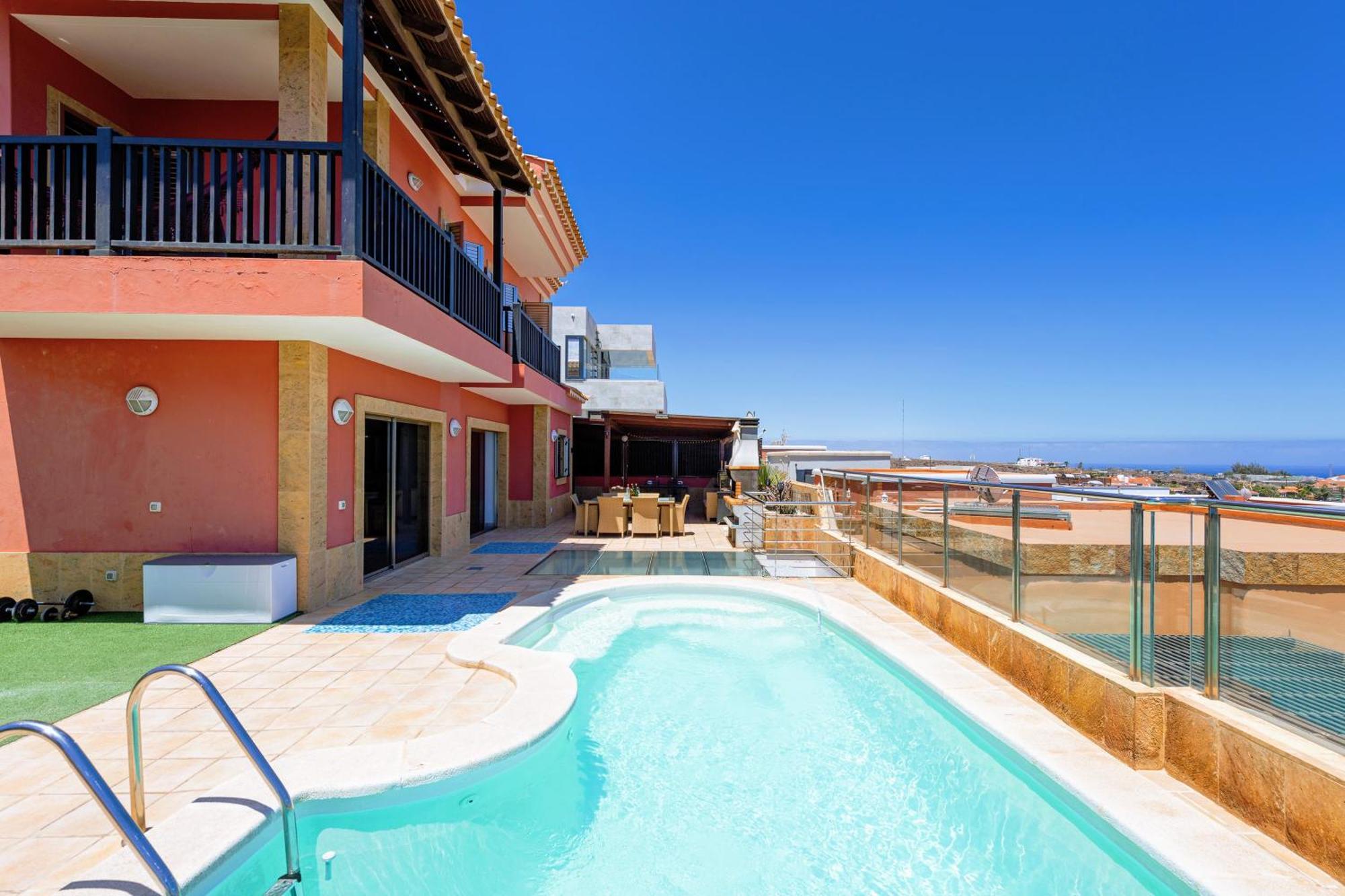 Luxury 5 Star Villa Violetta With Amazing Sea View, Jacuzzi And Heated Pool San Agustín Extérieur photo